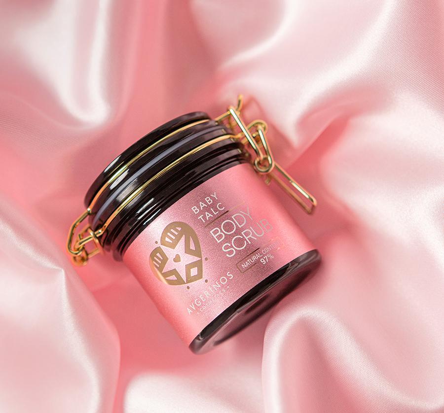 Scrub Σώματος για απαλο δέρμα Baby Talc απο Αvgerinos Cosmetics
