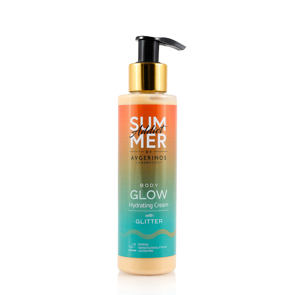 Καλλυντική Κρέμα Σωματος Summer Addict με glitter της Avgerinos Cosmetics απ’το Φαρμακείο Avgerinos Pharmacy