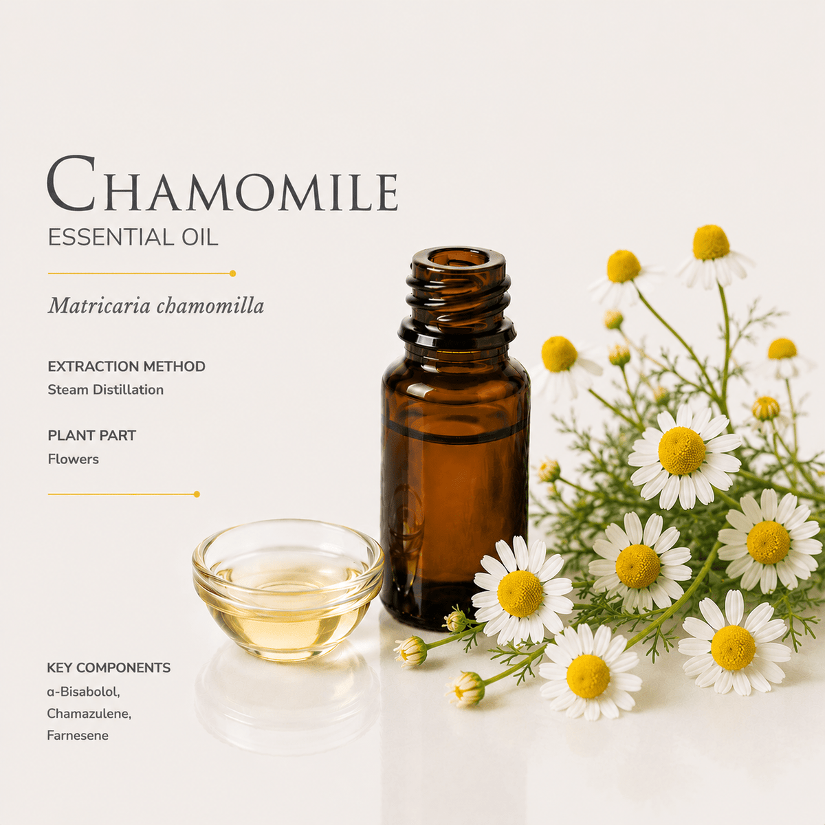 Αιθέριο έλαιο Χαμομήλι (Chamomile), φαρμακευτικής & καλλυντικής χρήσης - Avgerinos Pharmacy