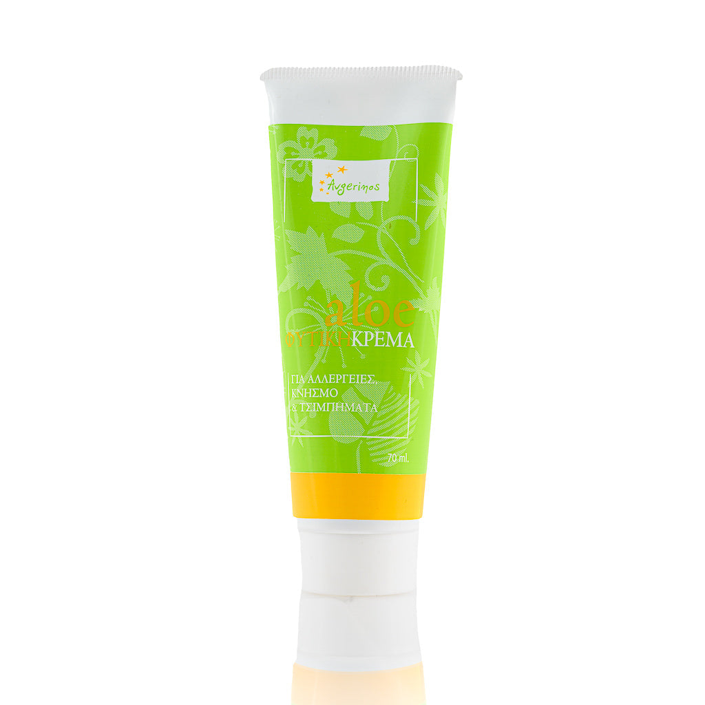 Σωληνάριο με φυτική θεραπευτική κρέμα Αλόης από το εργαστήριο του φαρμακείου Αυγερινός