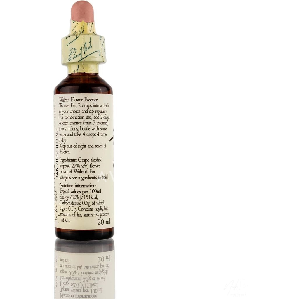 Συστατικά από Ανθοΐαμα Γεμμοθεραπείας Bach Walnut, για μεταβατικά στάδια ζωής,  συμπληρωμα διατροφής σε σταγόνες απο το Φαρμακείο Avgerinos
